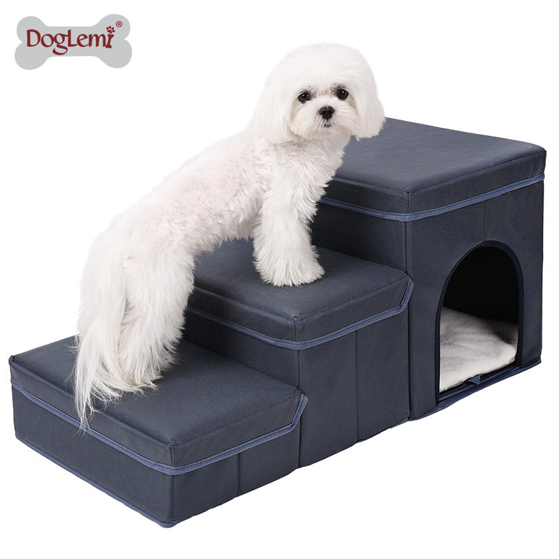 Multifunctional dog stairs pets access elevated areas like sofas and beds safely.