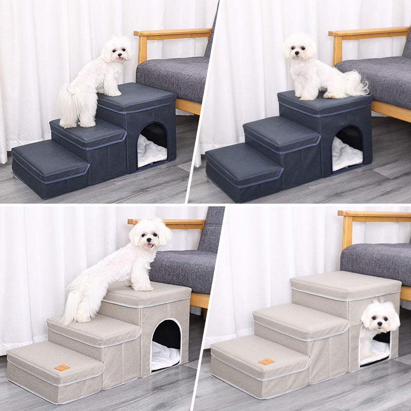 Multifunctional dog stairs pets access elevated areas like sofas and beds safely.