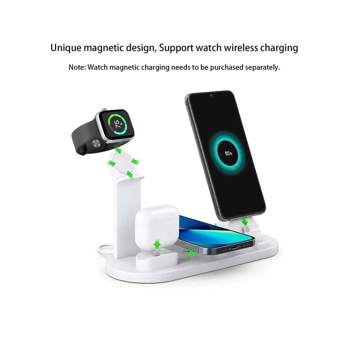 VIKEFON 7-in-1 Wireless Charger is a multifunctional