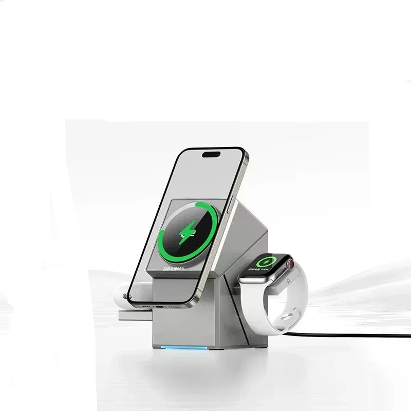 New Qi2 3-in-1 Wireless Charger with Auto-Rotating Dock for IPhone