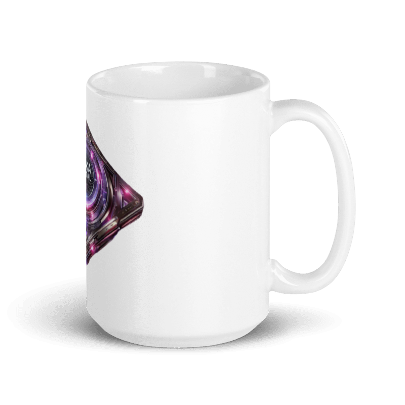 White glossy mug