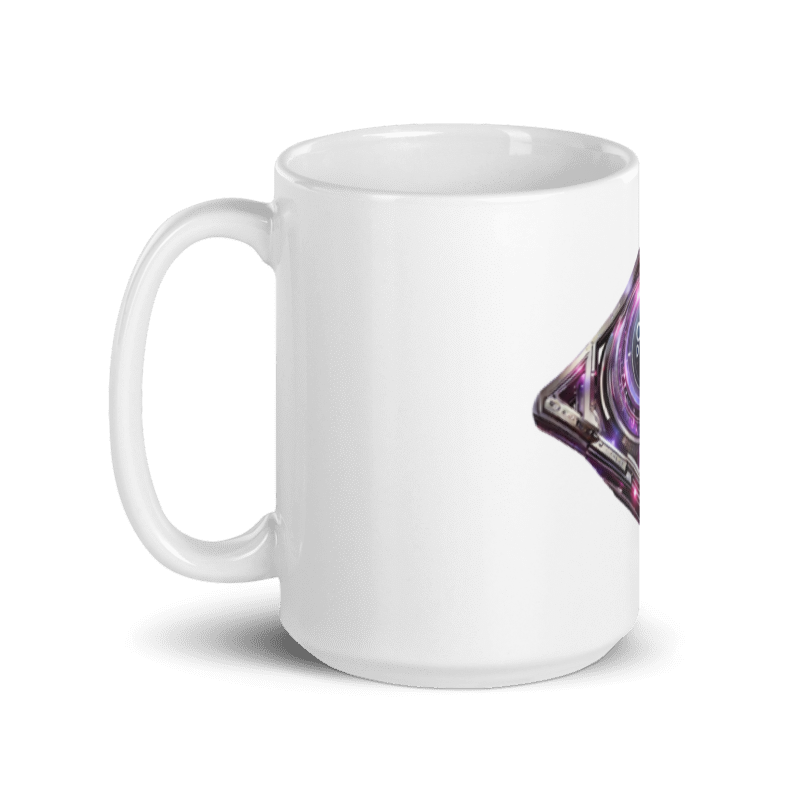 White glossy mug