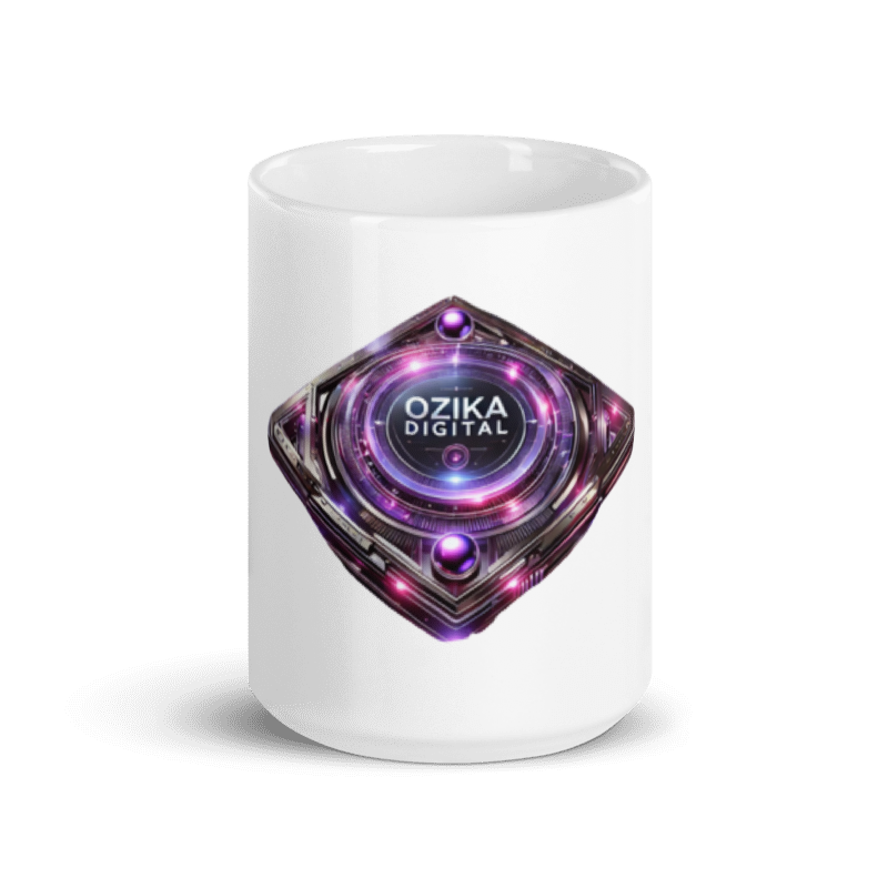 White glossy mug